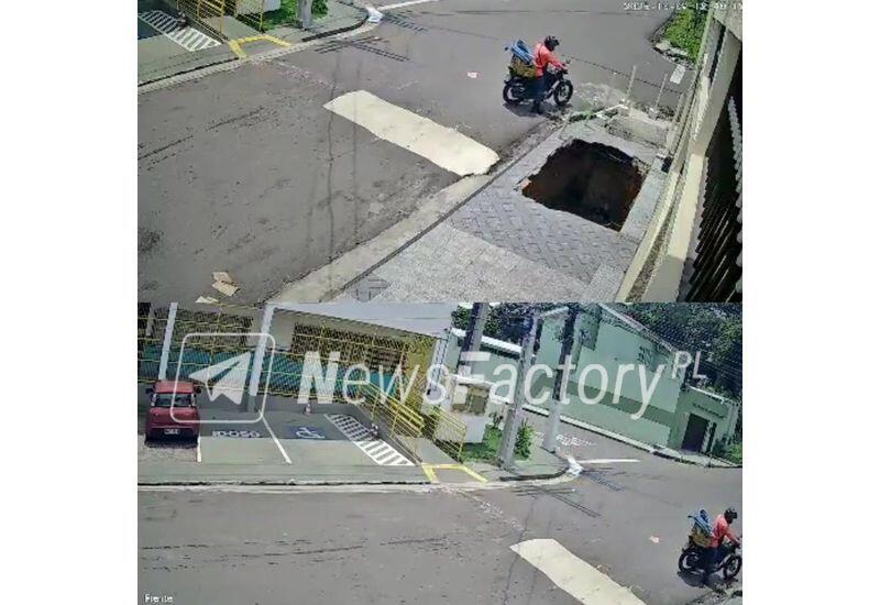 Мужчина провалился под землю в бразильском городе