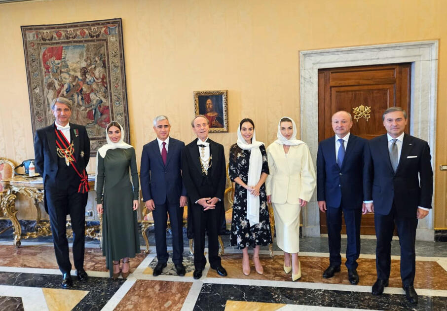 Birinci vitse-prezident Mehriban Əliyeva Roma Papası XIV Leo ilə görüşüb