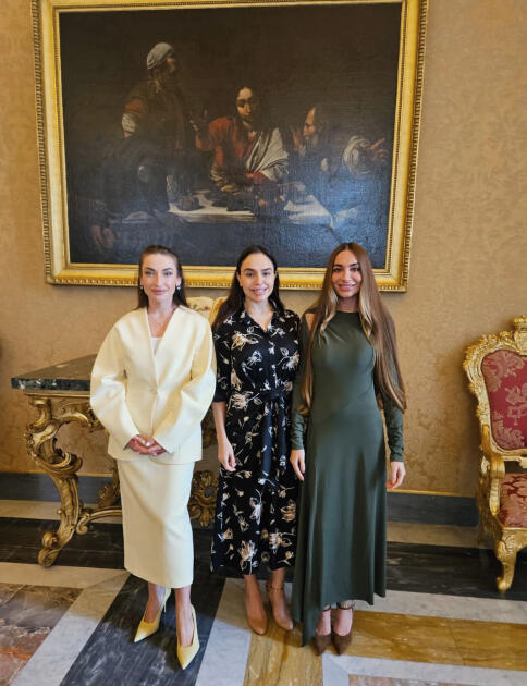 Birinci vitse-prezident Mehriban Əliyeva Roma Papası XIV Leo ilə görüşüb