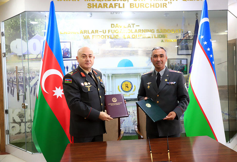 Azərbaycan və Özbəkistan ali hərbi təhsil müəssisələri arasında memorandum imzalanıb