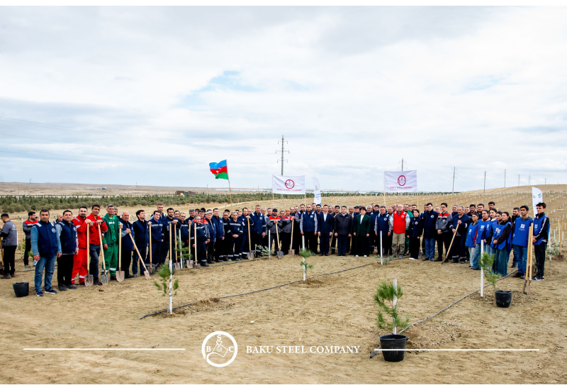 Baku Steel Company укрепляет вклад в защиту окружающей среды: высажено около 3000 деревьев