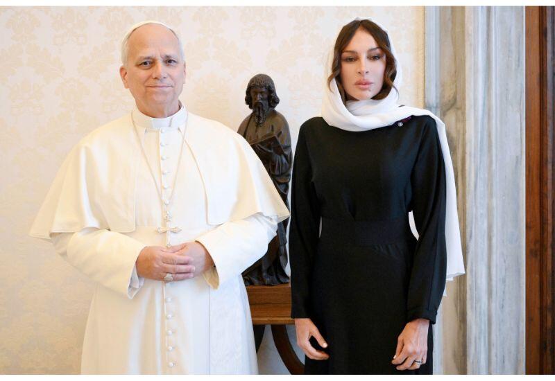 Birinci vitse-prezident Mehriban Əliyeva Roma Papası XIV Leo ilə görüşüb