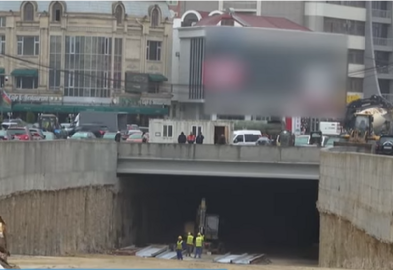 Bakıda tikilən yeni yolun görüntüləri