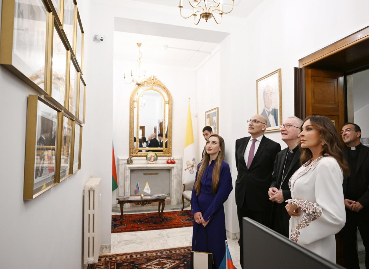 Первый вице-президент Мехрибан Алиева приняла участие в церемонии открытия административного офиса посольства Азербайджана при Святом Престоле