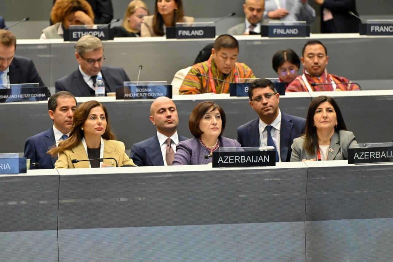 Milli Məclisin sədri Parlamentlərarası İttifaqın 151-ci Assambleyasında çıxış edib