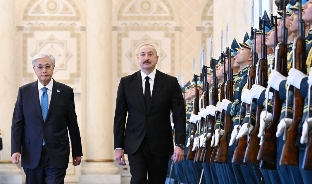 В Астане состоялась церемония официальной встречи Президента Ильхама Алиева