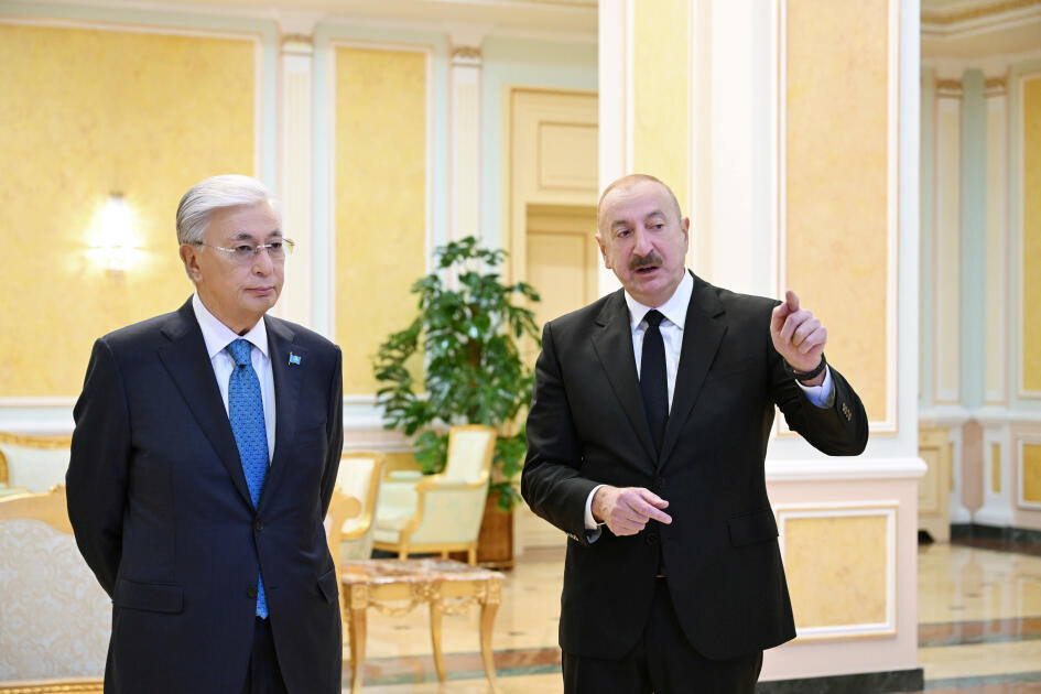 Astanada Prezident İlham Əliyevin və Qazaxıstan Prezidenti Kasım-Jomart Tokayevin iştirakı ilə “Orta dəhlizin inkişafı” birgə layihəsinin təqdimatı olub
