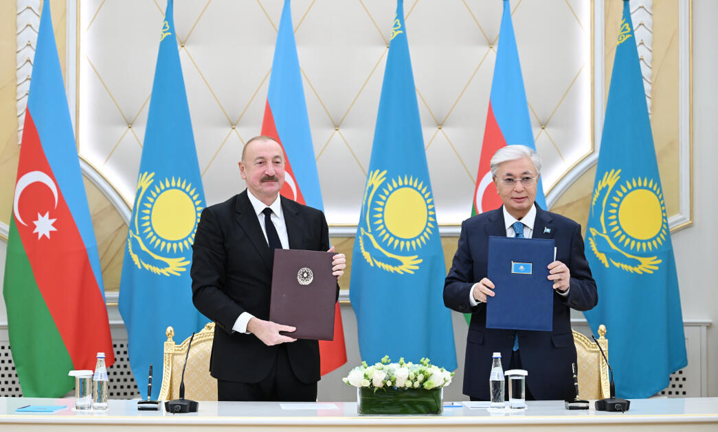Состоялся обмен документами, подписанными между Азербайджаном и Казахстаном