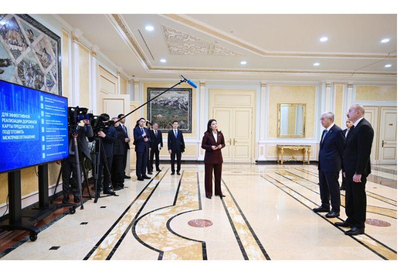 Astanada Prezident İlham Əliyevin və Qazaxıstan Prezidenti Kasım-Jomart Tokayevin iştirakı ilə “Orta dəhlizin inkişafı” birgə layihəsinin təqdimatı olub