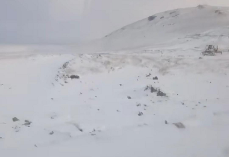 Снегопад в Лачине