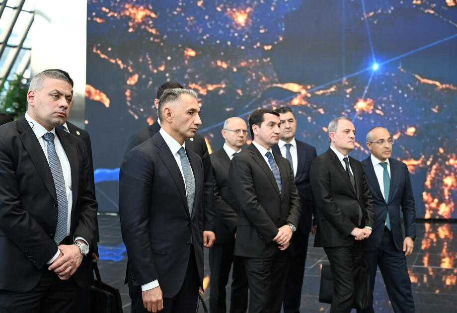 Prezident İlham Əliyev və Prezident Kasım-Jomart Tokayev Astanada “Alem.ai” Beynəlxalq Süni İntellekt Mərkəzində olublar