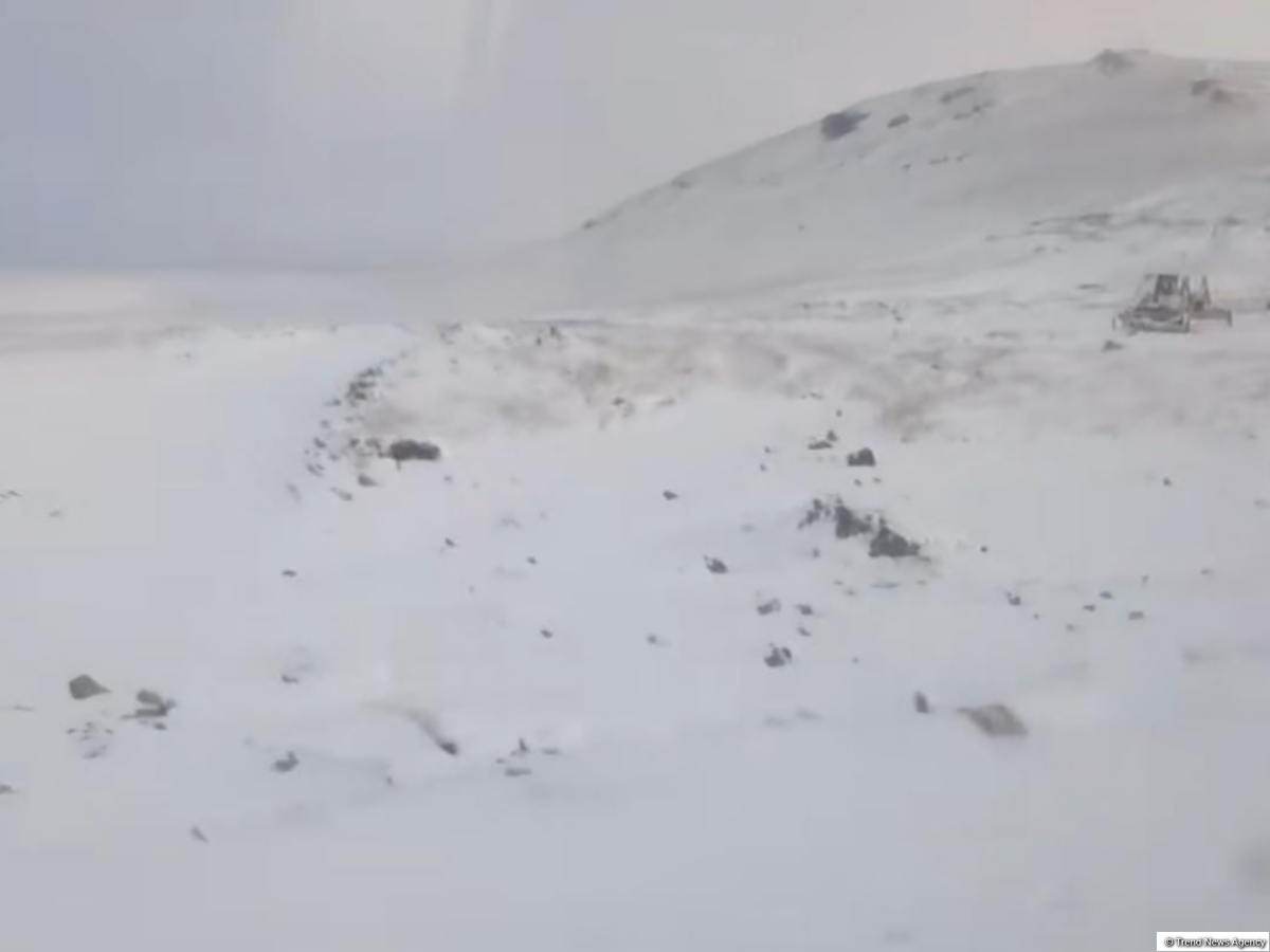 Снегопад в Лачине