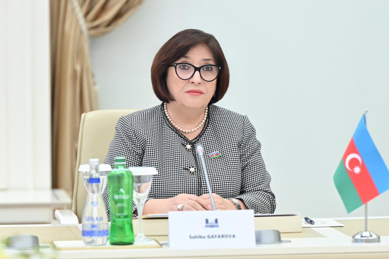Milli Məclisin sədri Estoniyanın xarici işlər naziri ilə görüşüb
