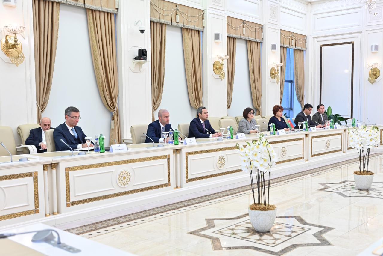 Milli Məclisin sədri Estoniyanın xarici işlər naziri ilə görüşüb