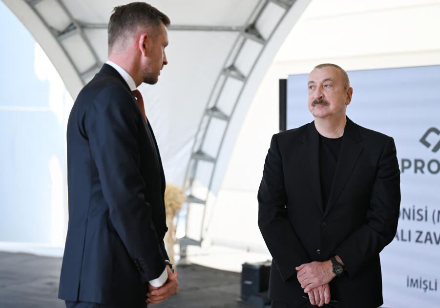 Prezident İlham Əliyev İmişlidə “Promalt” MMC-nin arpa emalı müəssisəsinin açılışında iştirak edib