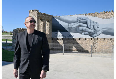 Президент Ильхам Алиев принял участие в открытии первого этапа села Хоровлу Джебраильского района - ФОТО - ВИДЕО