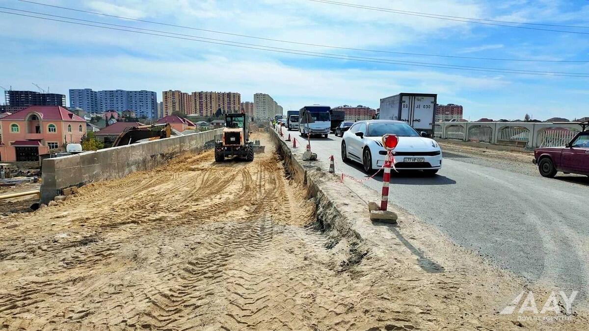 Как продвигаются строительные работы у нового моста в Сумгайыте?