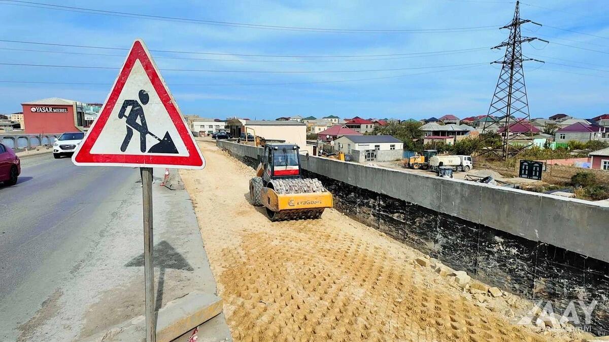 Как продвигаются строительные работы у нового моста в Сумгайыте?
