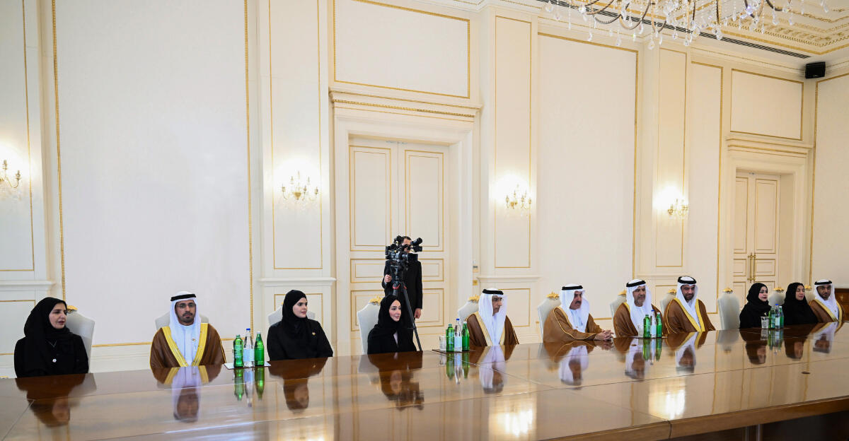 Президент Ильхам Алиев принял председателя Федерального национального совета Объединенных Арабских Эмиратов