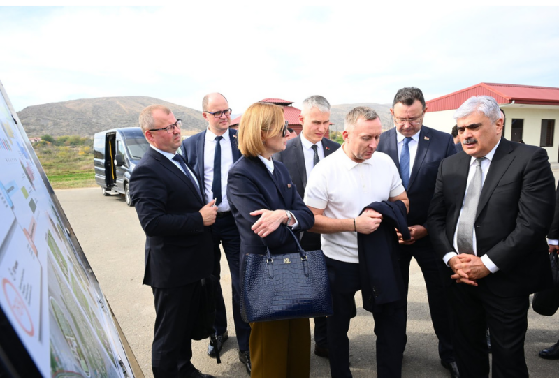 Заместители премьер-министров Азербайджана и Беларуси посетили село Гызыл Кенгерли Агдамского района