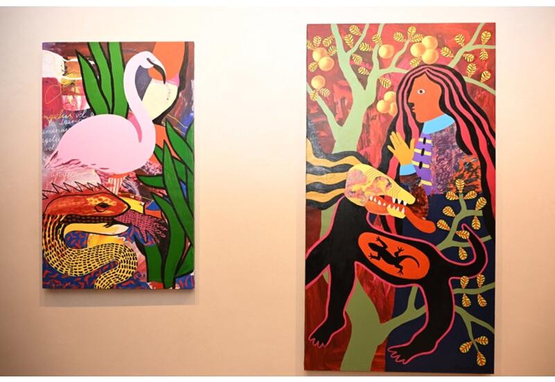 В арт-центре Nine Senses открылась персональная выставка Рамины Саадатхан «Огонь, Вода и Поцелуи»