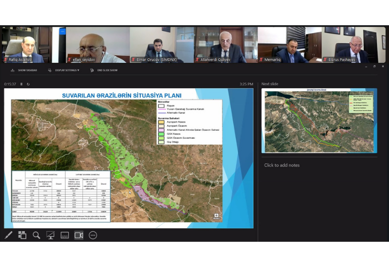 Названа примерная дата завершения подготовки проектно-сметной документации по Карабахскому оросительному каналу