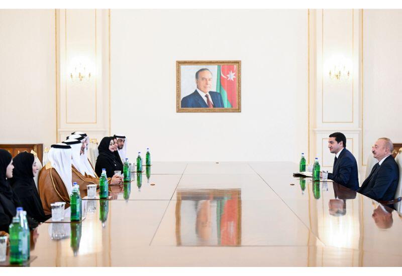 Президент Ильхам Алиев принял председателя Федерального национального совета Объединенных Арабских Эмиратов