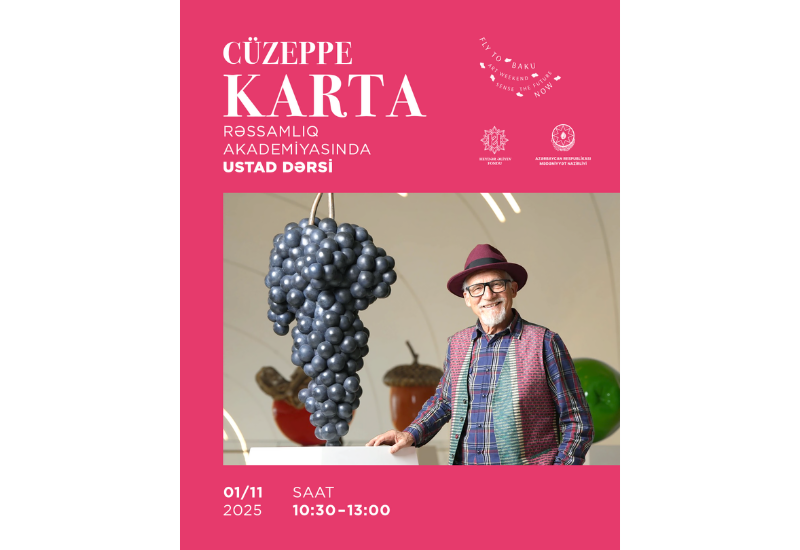 İtaliyalı heykəltəraş Cüzeppe Kartanın gənc rəssamlara ustad dərsi olacaq