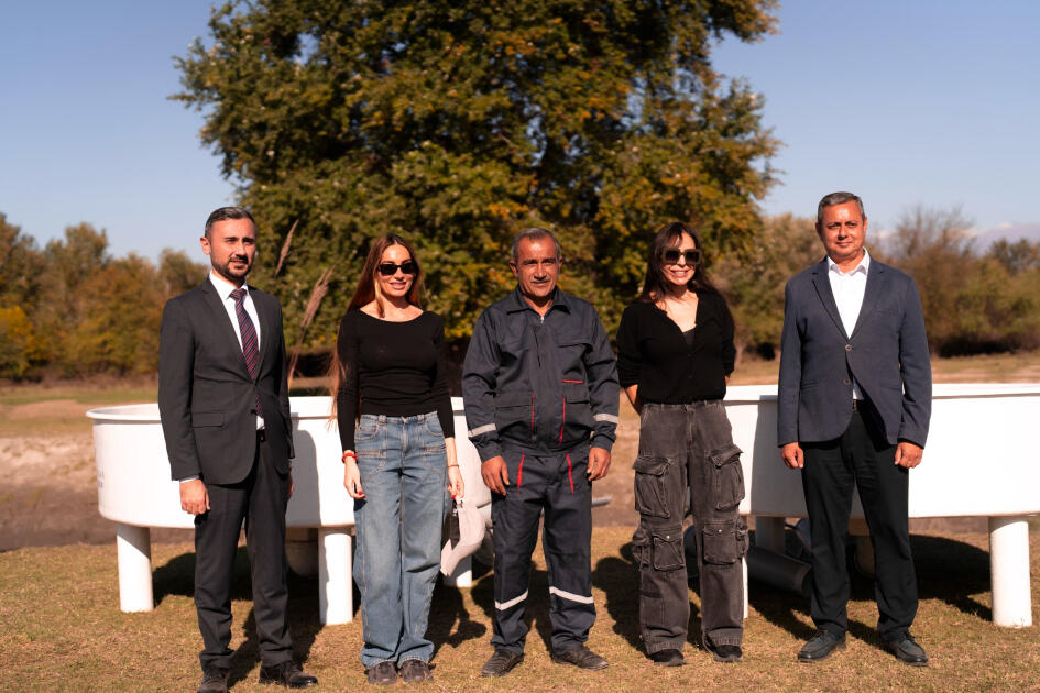 Вице-президент Фонда Гейдара Алиева Лейла Алиева и руководитель Баку Медиа Центра Арзу Алиева приняли участие в церемонии открытия Ахар-Бахарского национального парка в Гахском районе