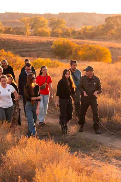 Вице-президент Фонда Гейдара Алиева Лейла Алиева и руководитель Баку Медиа Центра Арзу Алиева приняли участие в церемонии открытия Ахар-Бахарского национального парка в Гахском районе