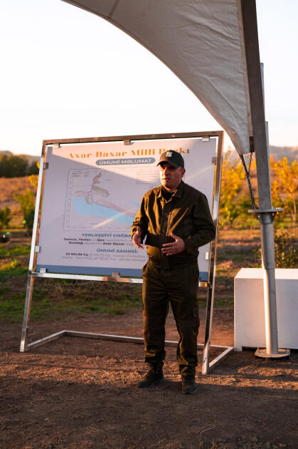 Вице-президент Фонда Гейдара Алиева Лейла Алиева и руководитель Баку Медиа Центра Арзу Алиева приняли участие в церемонии открытия Ахар-Бахарского национального парка в Гахском районе