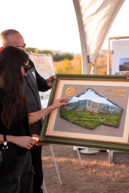 Вице-президент Фонда Гейдара Алиева Лейла Алиева и руководитель Баку Медиа Центра Арзу Алиева приняли участие в церемонии открытия Ахар-Бахарского национального парка в Гахском районе