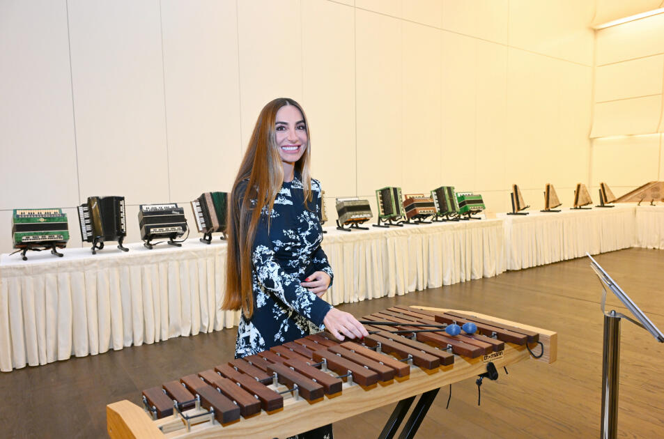 Heydər Əliyev Fondunun dəstəyi ilə alınan musiqi alətlərinin təqdimatı olub