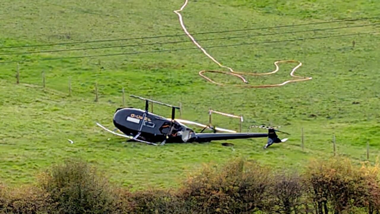 В Британии рухнул вертолет