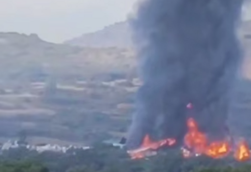 В Мексике загорелся поезд
