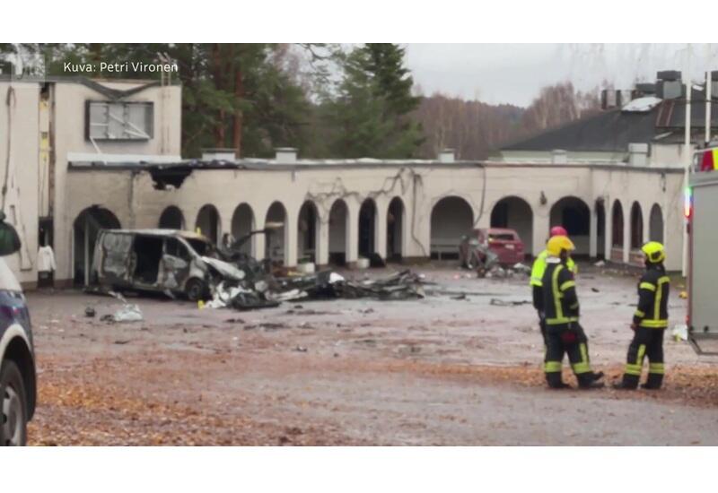 В Финляндии взорвался фургон