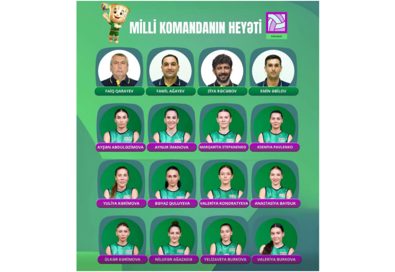 Объявлен состав женской сборной Азербайджана по волейболу на VI Играх исламской солидарности
