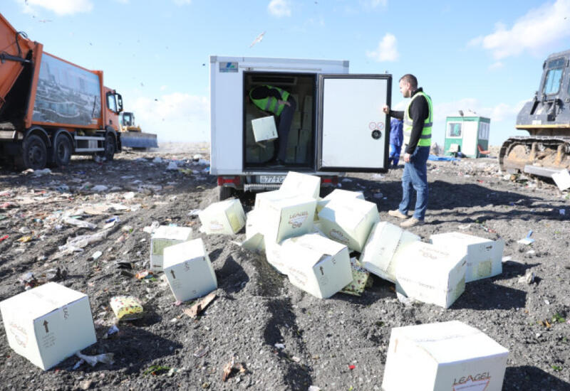 İstehlaka yararsız məhsullar xüsusi poliqonda məhv edilib