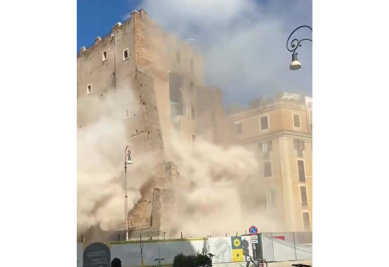 В Риме обрушилась часть средневековой башни