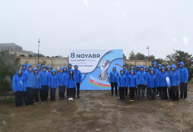 Paytaxtda Şanlı Zəfərin  5-ci ildönümünə həsr edilən ağacəkmə aksiyası keçirilib