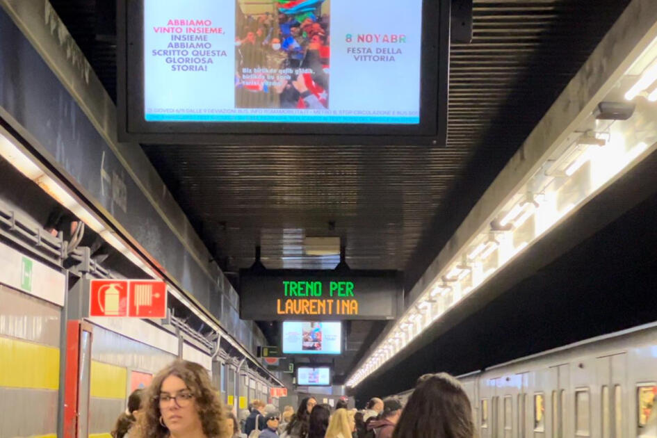 В метро Рима появился видеоролик ко Дню Победы