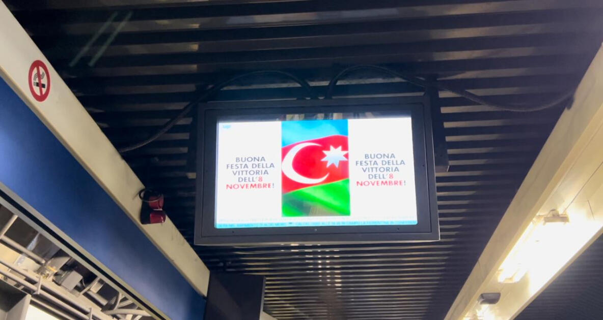 В метро Рима появился видеоролик ко Дню Победы