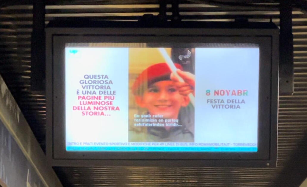 В метро Рима появился видеоролик ко Дню Победы