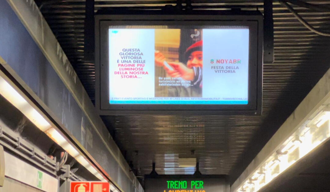 В метро Рима появился видеоролик ко Дню Победы
