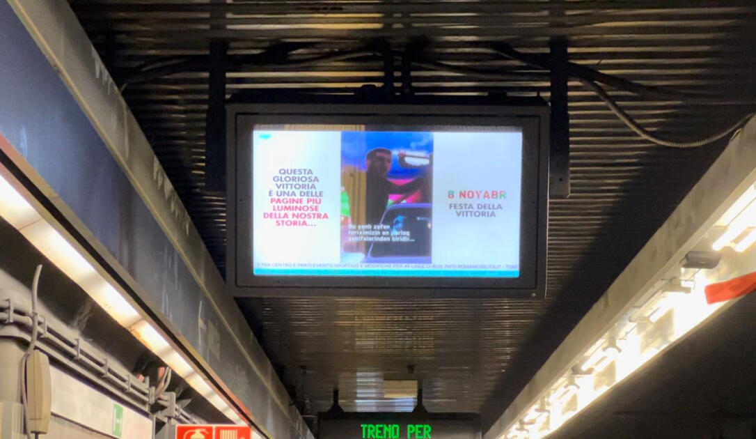 В метро Рима появился видеоролик ко Дню Победы