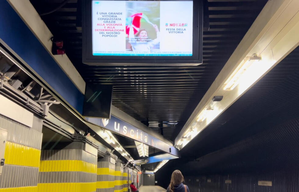 В метро Рима появился видеоролик ко Дню Победы
