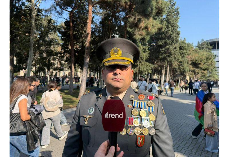 Hərbi paradda sərgilənən texnikalar ordumuzun inkişafının sübutudur