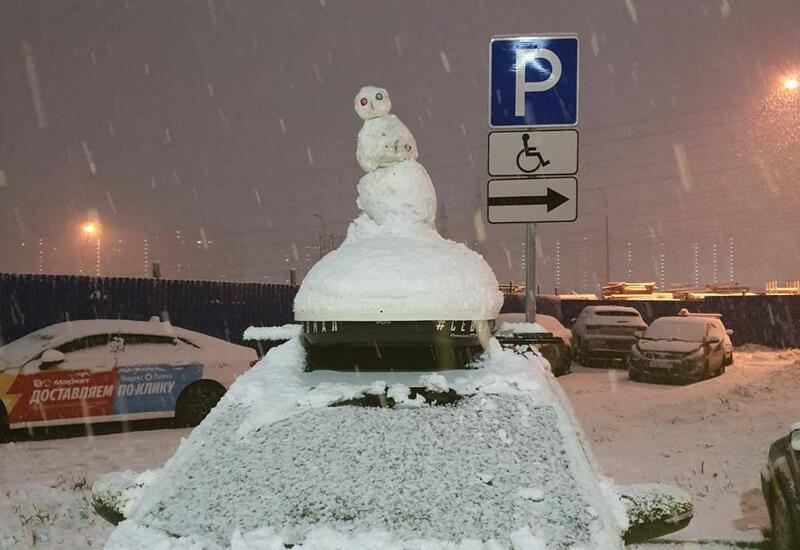 В Москве выпал снег