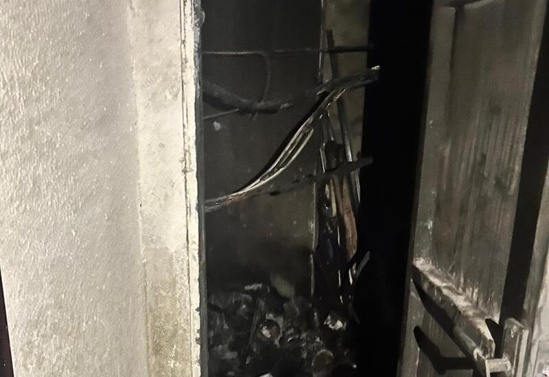 Yasamalda yanğın baş verən binanın elektrik şaxtasından