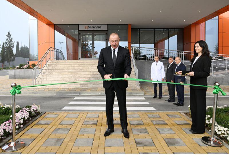 Президент Ильхам Алиев принял участие в открытии предприятия по производству лекарственных препаратов